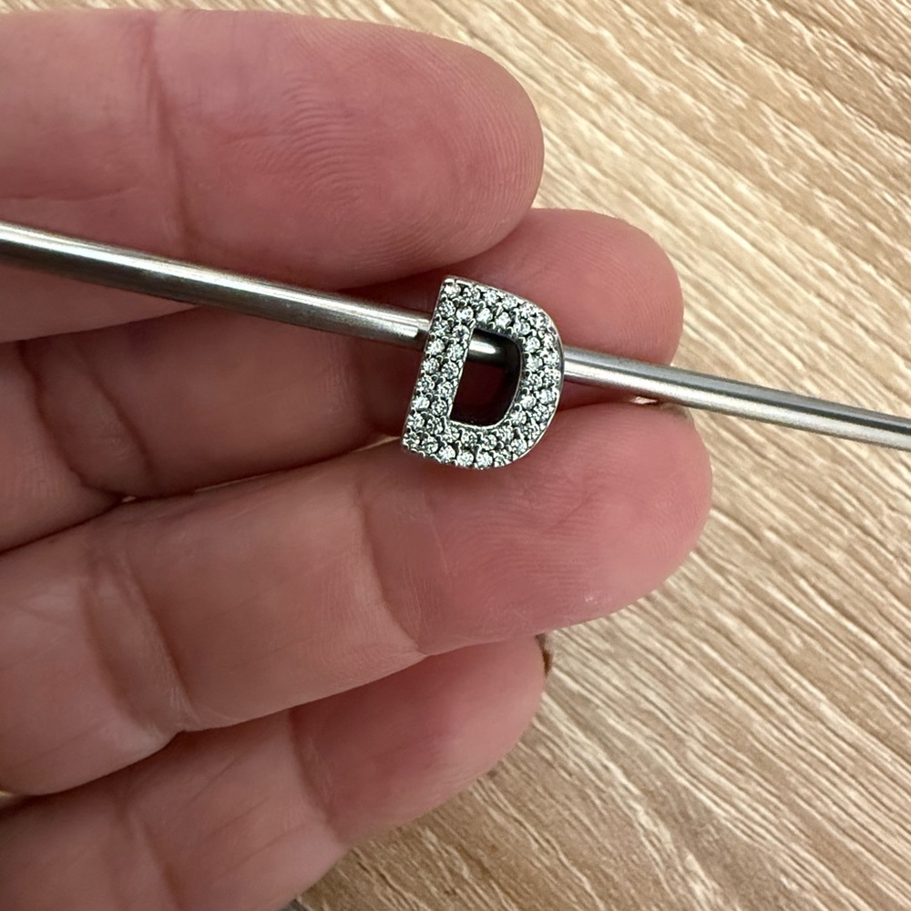 Silver Initial D Charm - image 3